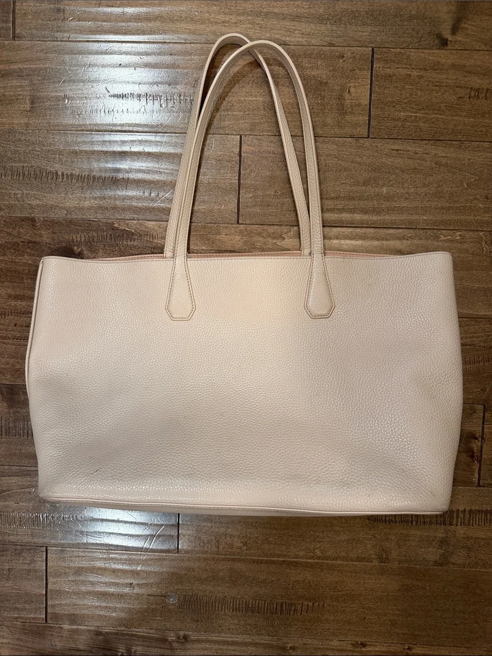 Tory Burch Blush Leather Tote with Gold Logo